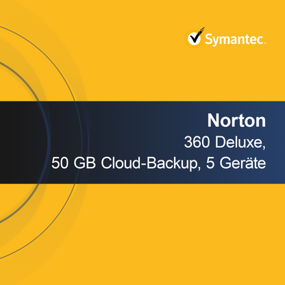 Norton 360 Deluxe, 50 GB Cloud Backup 5 Devices